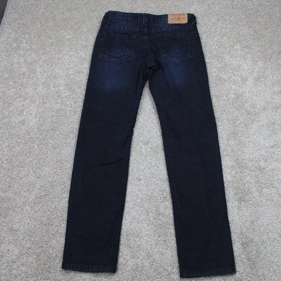 True Religion Geno Jeans Womens 12 Blue Relaxed Slim Cotton Stretch w/28" inseam - Picture 5 of 13